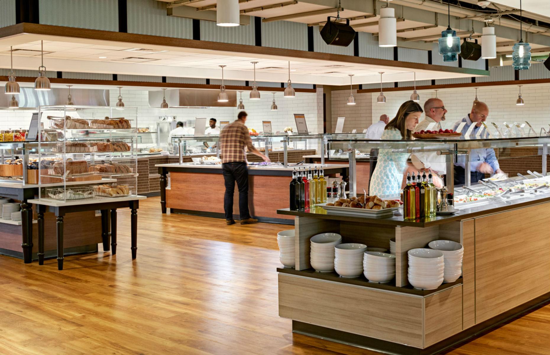 And has this amazing kitchen – full of free food for staff